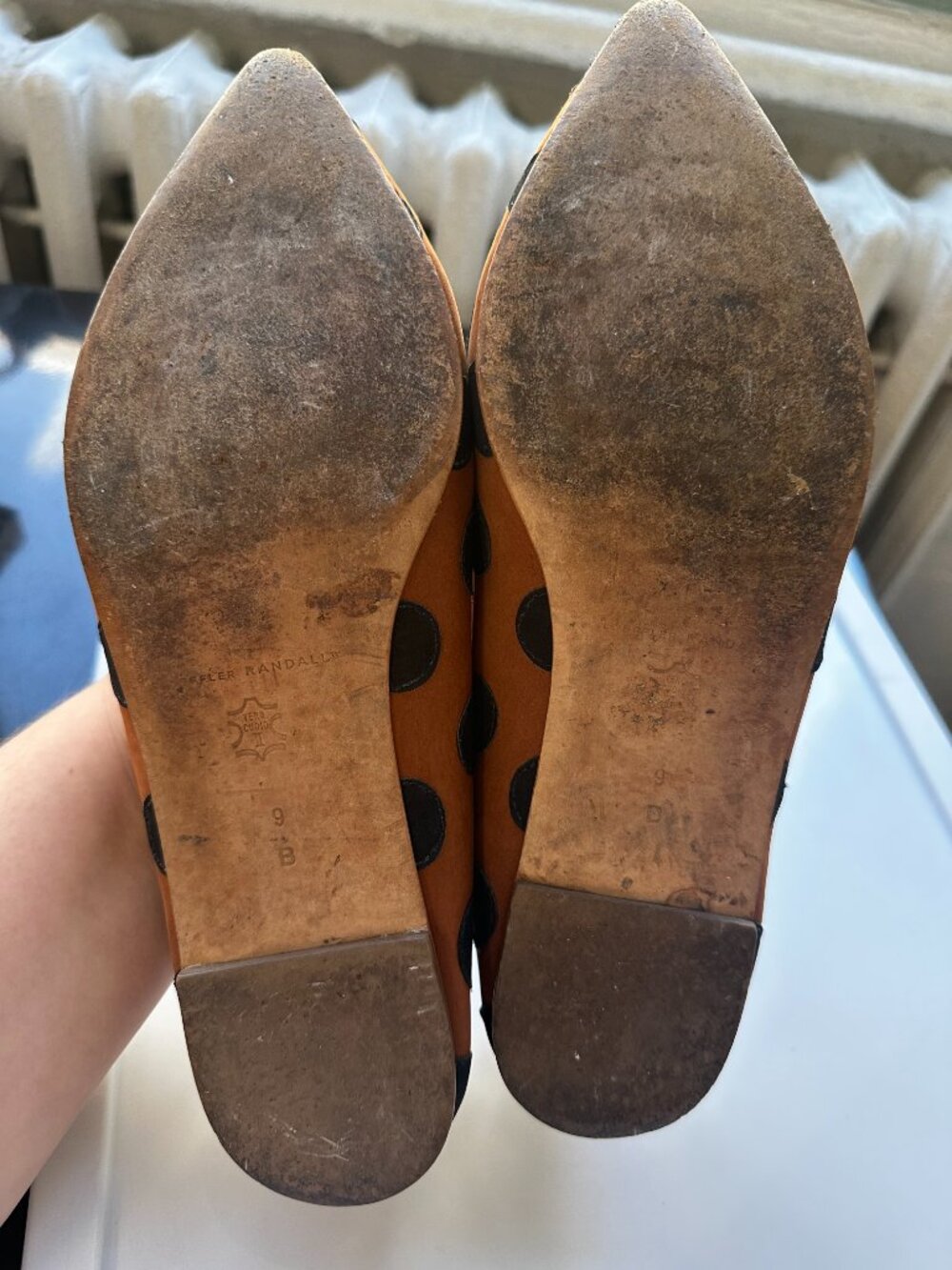 Loeffler Randall Polka Dot Suede Ballet Flats sz 9 - Picture 3 of 4